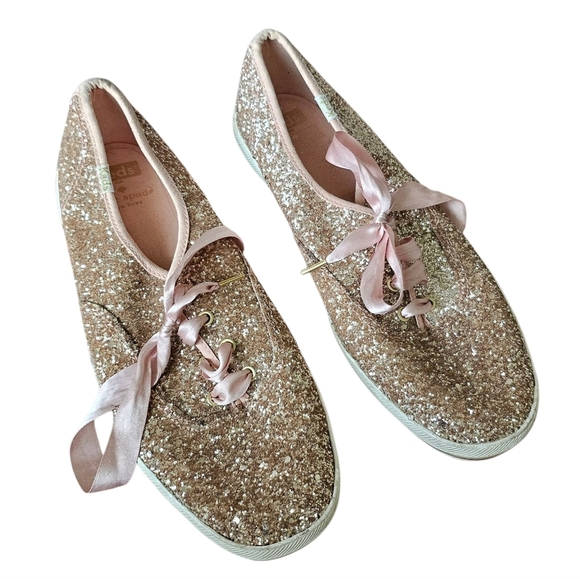 Keds Shoes - Keds Kate Spade Women's Sparkling Sneakers - Pink Glitter